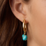 gorjana gold turquoise cove hoop earring