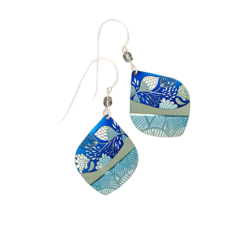 holly yashi lani kai blue silver niobium earring