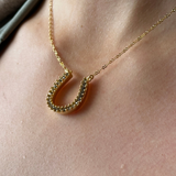 rebel designs black diamond horseshoe necklace