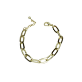 prima large paperclip gold chain bracelet