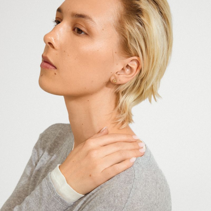 pilgrim sense gold stud earring