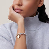 jenny bird padlock two tone heart bracelet