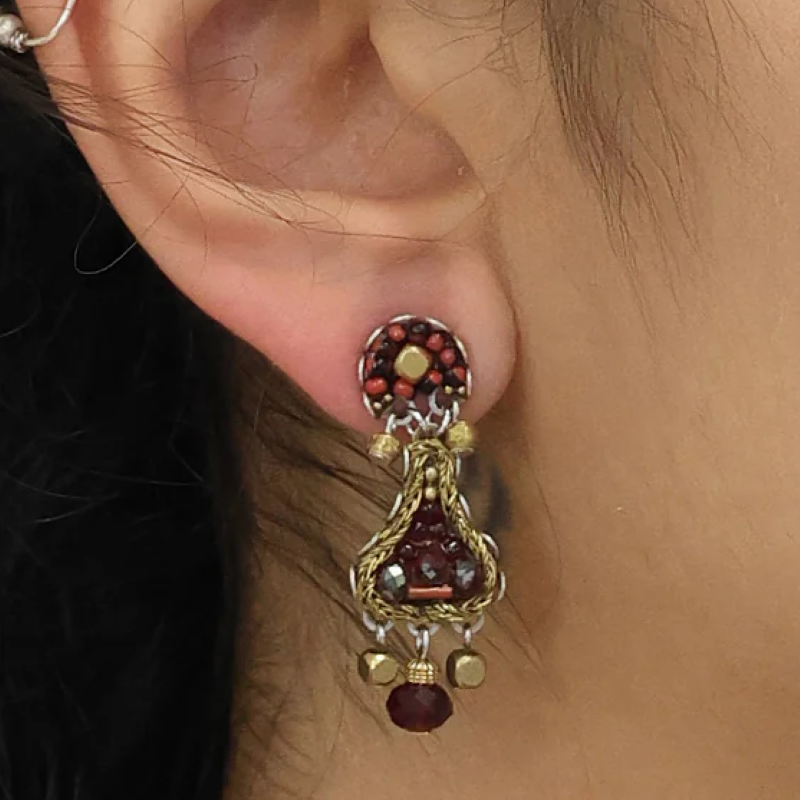 ayala bar claret earring