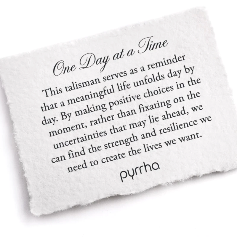 pyrrha one day at a time silver talisman necklace