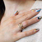 electric picks centrer stage gold ring set