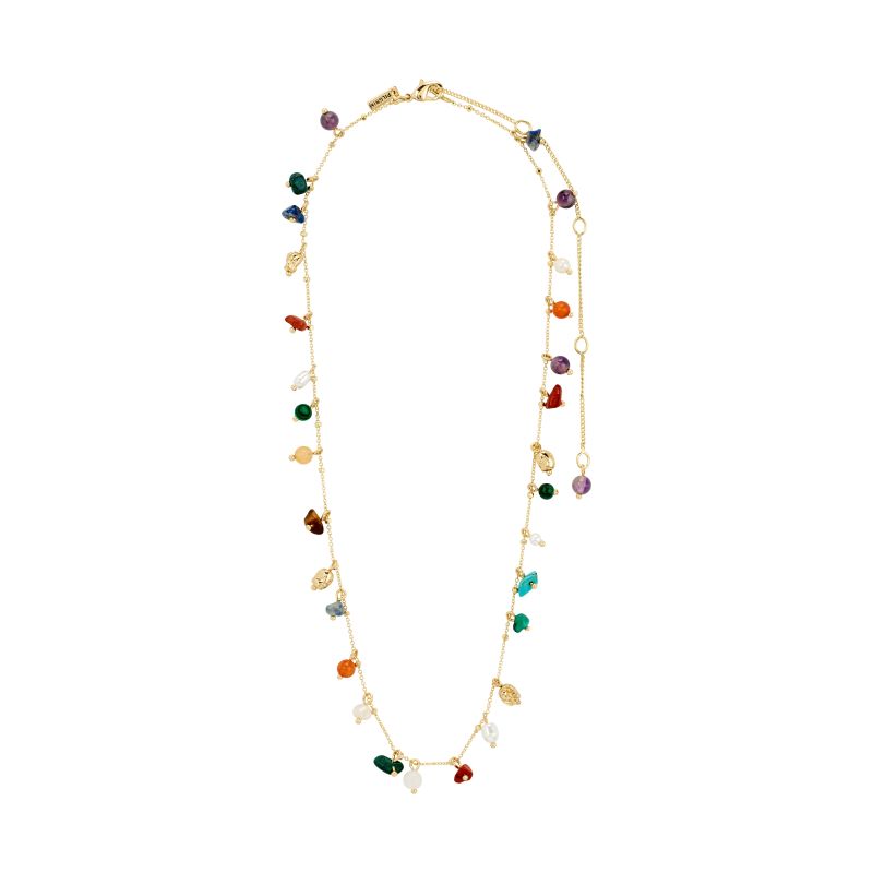 pilgrim between gold coloured necklace