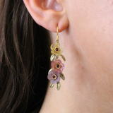 michael michaud french bouquet 3 flower earring