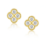 sahira gracie cz gold stud earring