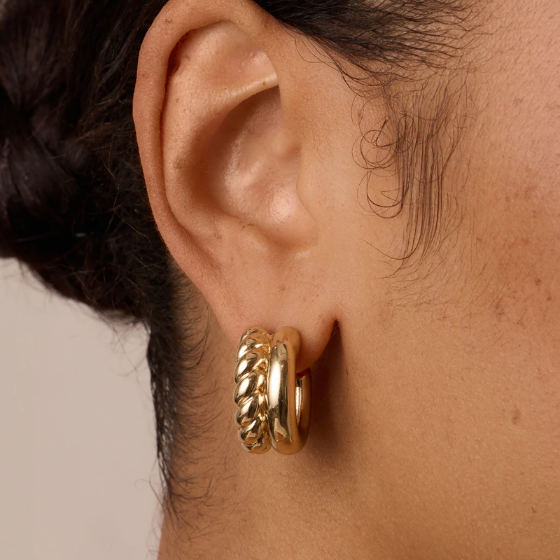 gorjana crew gold stacked hoop