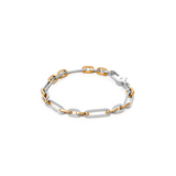 jenny bird mercer two tone chain bracelet