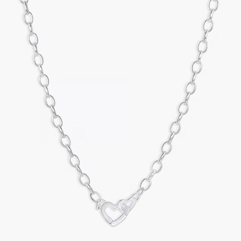gorjana parker mini silver heart necklace