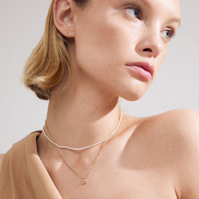 pilgrim arlet gold 2 in 1 necklace set