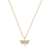 electric picks dragonfly gold necklace