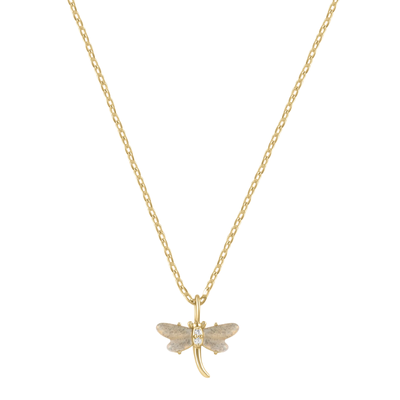 electric picks dragonfly gold necklace
