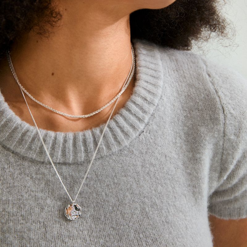 pilgrim declan silver necklace