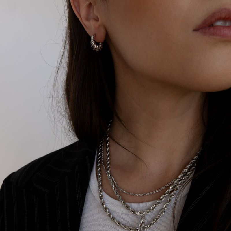 leeada allie chain silver necklace
