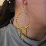 machu picchu geometric fringe earring