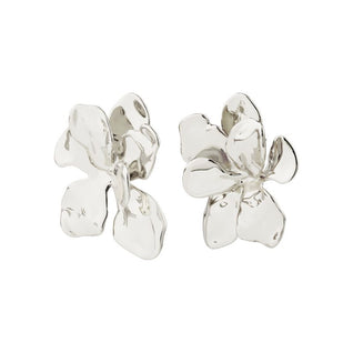 pilgrim halen flower silver earring