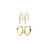 pilgrim morin 2 in 1 gold earring