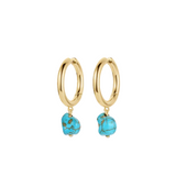 gorjana gold turquoise cove hoop earring