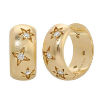 leeada stevie gold hoop huggie earring