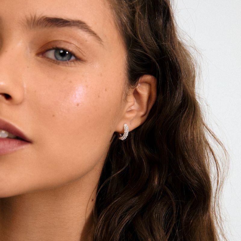 pilgrim tatum small silver hoop earring