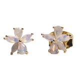 tai elegant gold flower stud earring