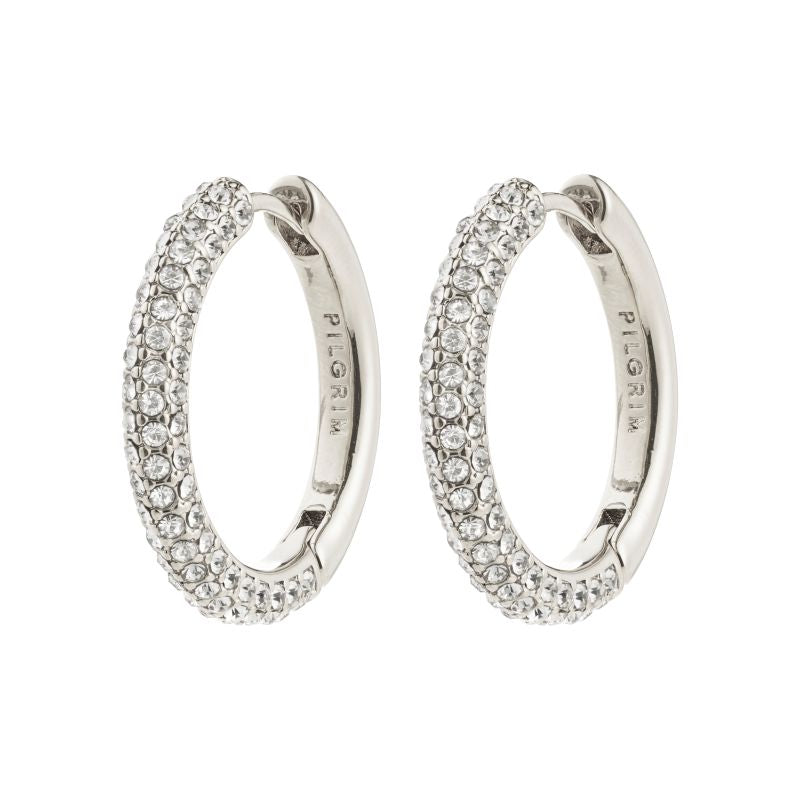 pilgrim tatum large silver hoop earring