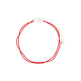 pilgrim haze 2 in 1 necklace red silver