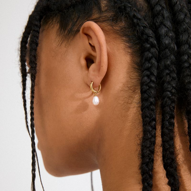 pilgrim elliana gold pearl earring