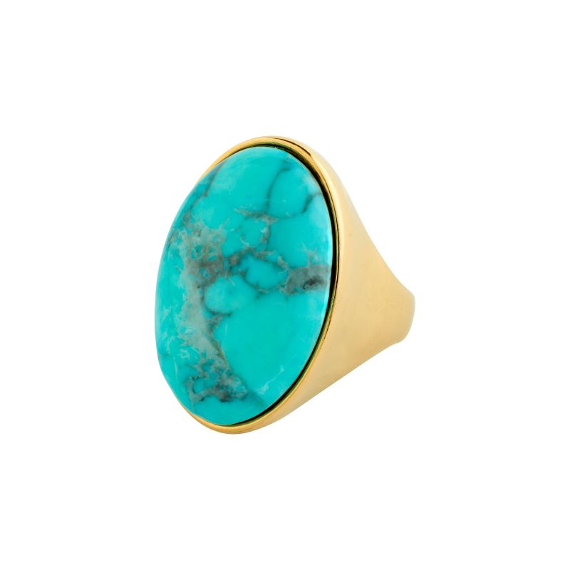 pilgrim thalen gold turquoise ring