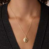 gorjana celeste gold locket necklace