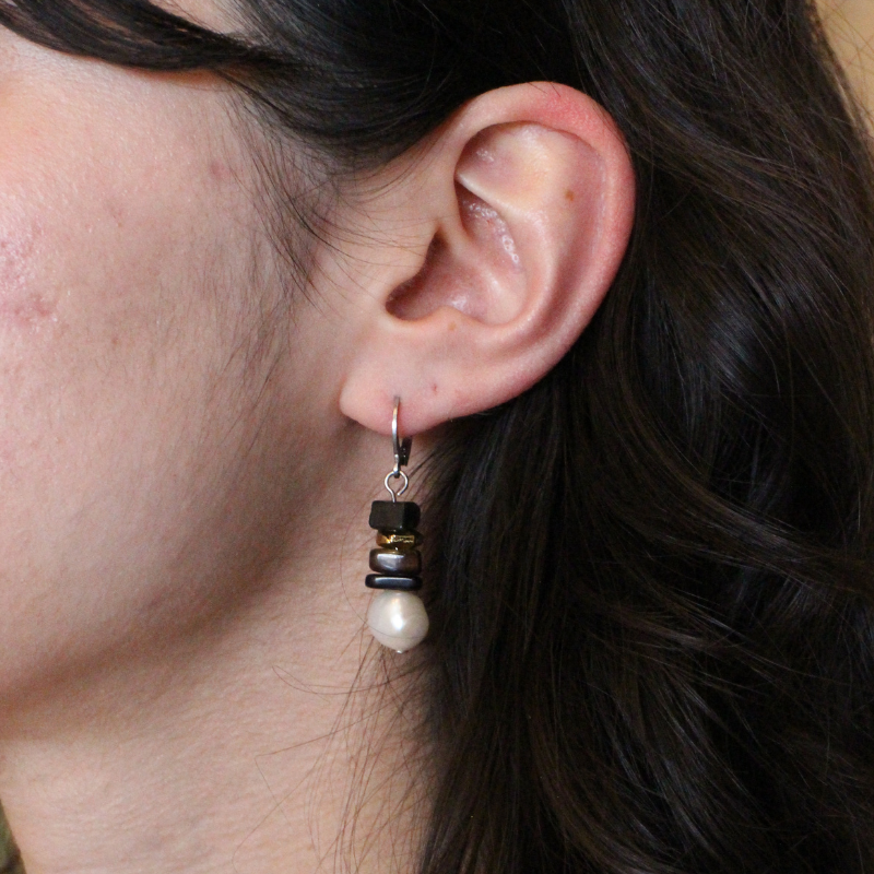 anne-marie chagnon orcus two tone mocha earring