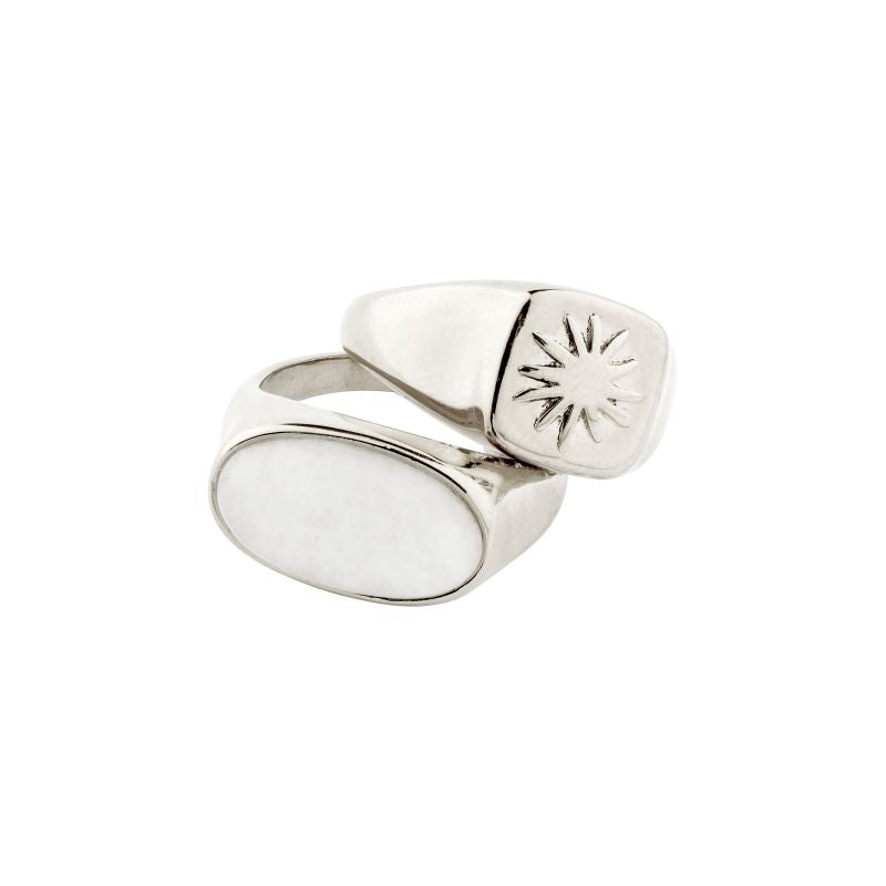 pilgrim prism silver 2 in 1 ring