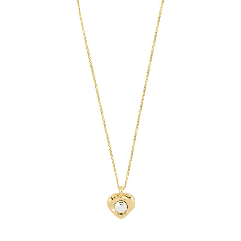 pilgrim nova gold heart necklace