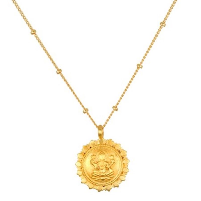 satya gold i am abundant lakshmi necklace
