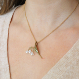 michael michaud lily of the valley white pearl pendant necklace