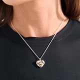 pilgrim nova silver heart necklace
