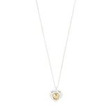 pilgrim nova silver heart necklace