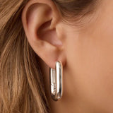 gorjana zoey statement silver hoop earring
