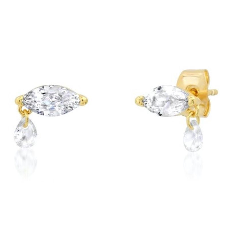 tai sparkly marquis stud earring