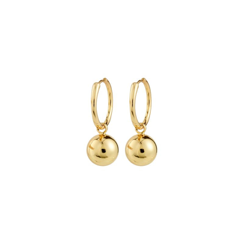 pilgrim air gold hoop huggie earring