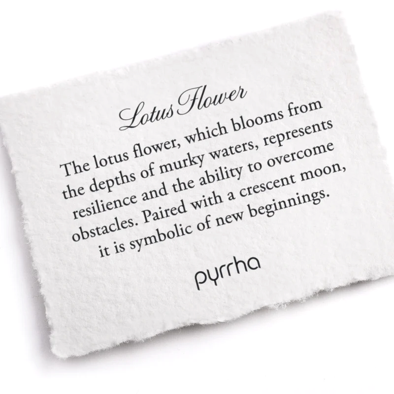 pyrrha lotus flower silver talisman necklace
