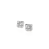 jenny bird mini woven silver square stud earring