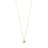 pilgrim trace gold flower necklace