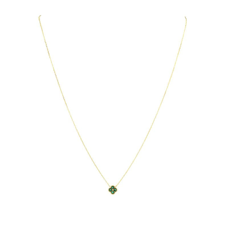 sahira mini gracie gold emerald necklace