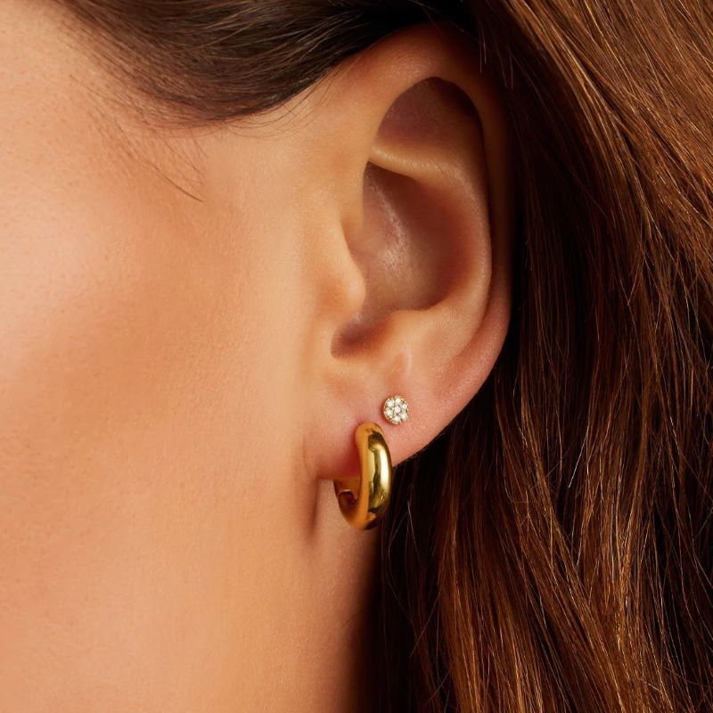 gorjana lou gold huggie earring