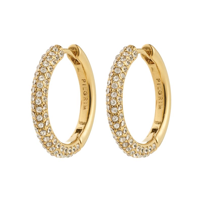 pilgrim tatum large gold waterproof hoop earring