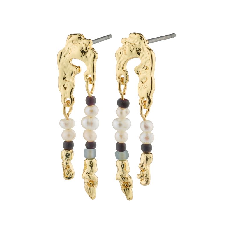 pilgrim niya gold multi coloured earring