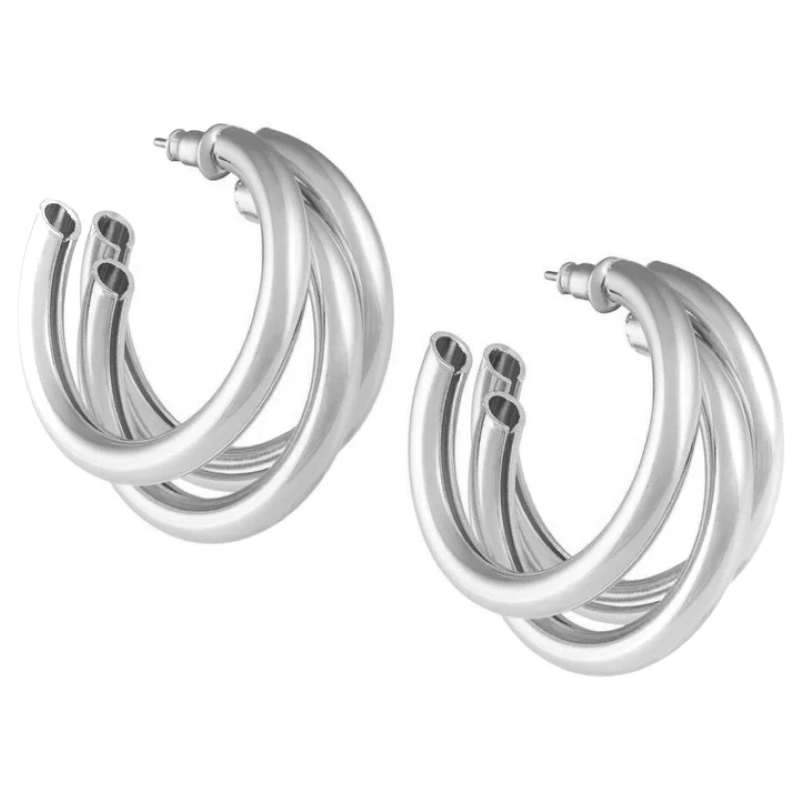 sahira silver lexi tri hoop earring